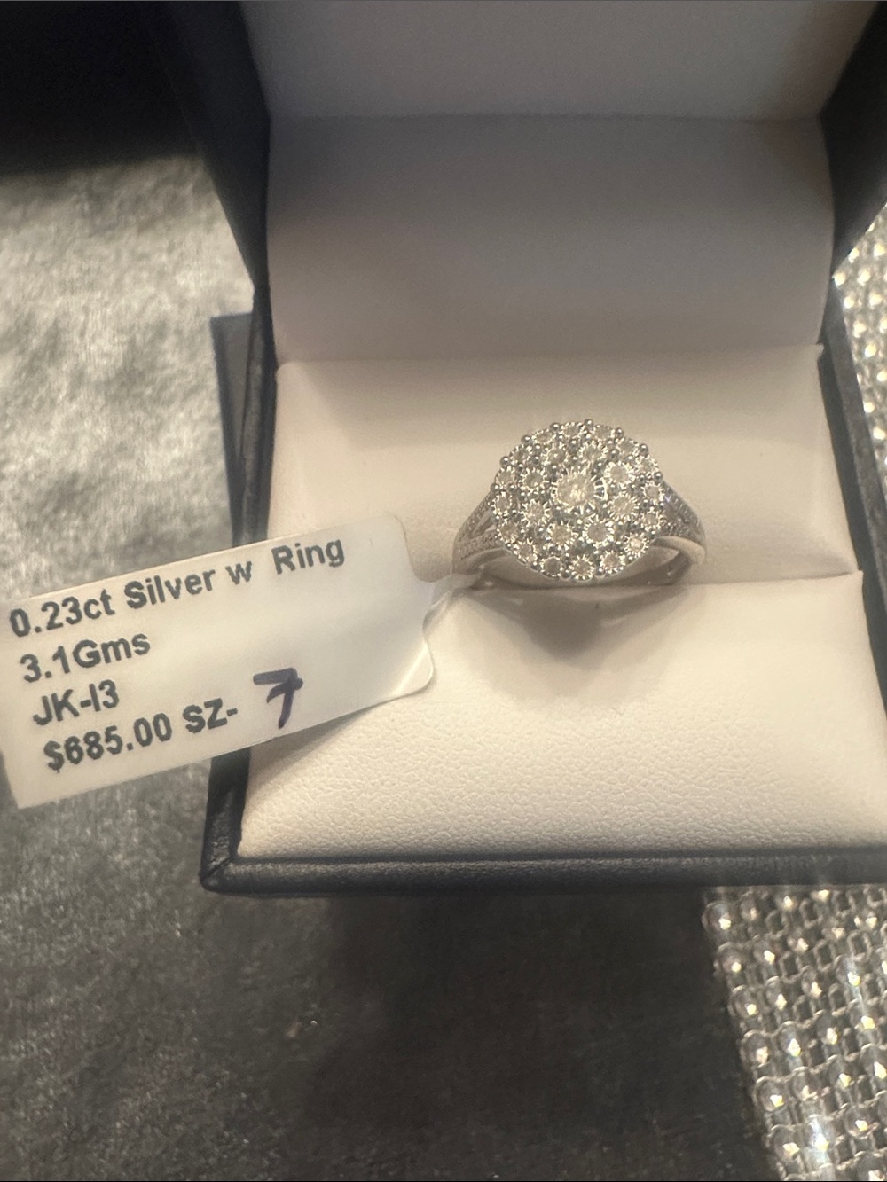 Sterling Silver Diamond Ring